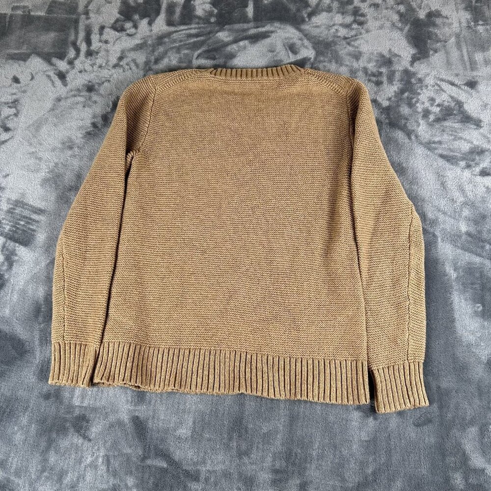 J Crew Cambridge Cable Knit Sweater Womens Size XS Caramel Taupe Wool Blend - Picture 6 of 7